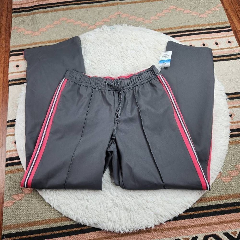 SB Active Softball Track Pants Women's Small Gray Pink Stripe NWT